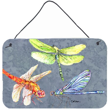 Carolines Treasures Dragonfly Times Three Aluminium Metal Wall Or Door Hanging Prints 8878DS812